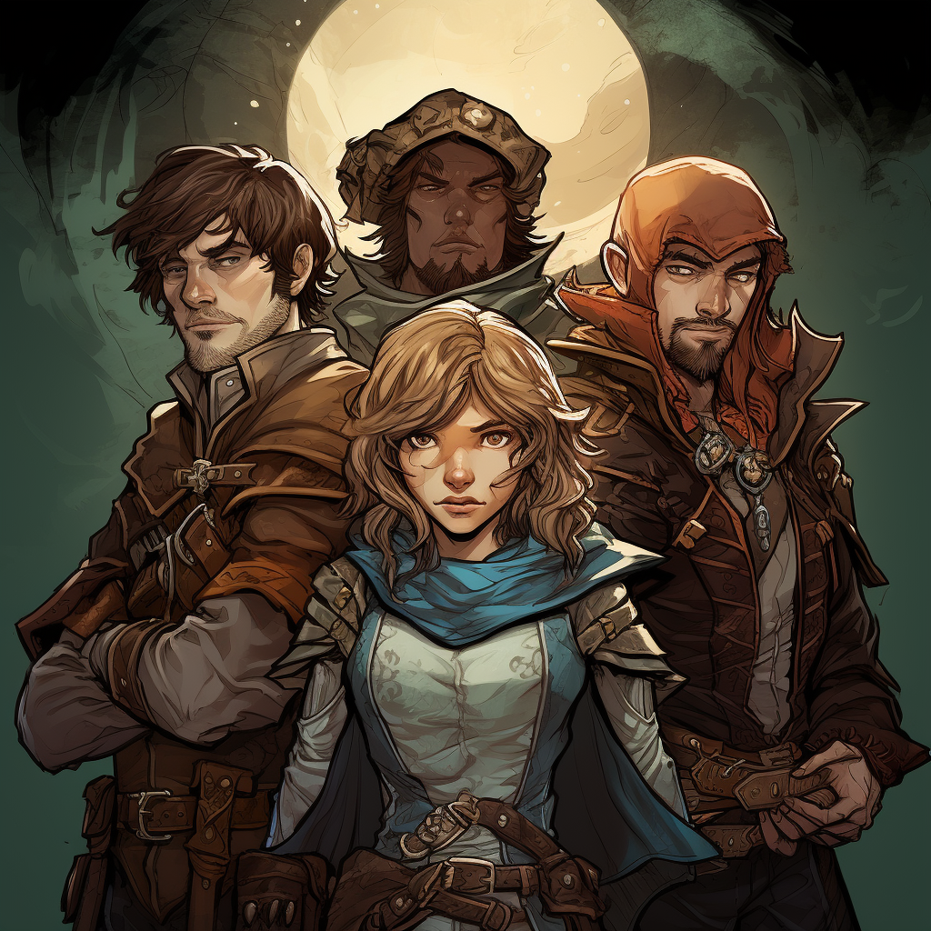 trick13 fantasy trio adventurers danger comic book style graphi 7225df49 1bf5 4502 9079 fb96ce345578