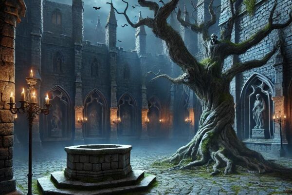 vampire castle courtyard